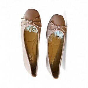 NEW Women's Top Moda "Dorothy" Light Pink Leather Ballet Flats - Size 7